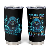 Warning To Avoid Injury Mad Reaper Skull Tumbler Cup - Wonder Print Shop