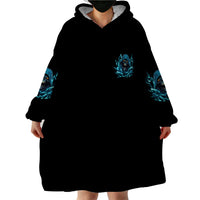 Warning To Avoid Injury Mad Reaper Skull Wearable Blanket Hoodie - Wonder Print Shop