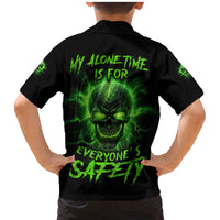 My Alone Time Is For Everyone's Safety Family Matching Mermaid Dress and Hawaiian Shirt - Wonder Print Shop