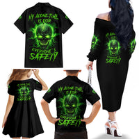 My Alone Time Is For Everyone's Safety Family Matching Off Shoulder Long Sleeve Dress and Hawaiian Shirt - Wonder Print Shop