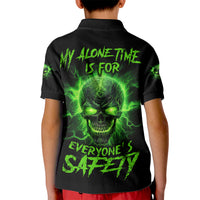 My Alone Time Is For Everyone's Safety Kid Polo Shirt - Wonder Print Shop