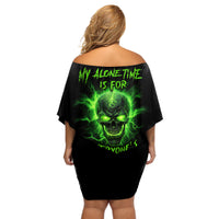 My Alone Time Is For Everyone's Safety Off Shoulder Short Dress - Wonder Print Shop