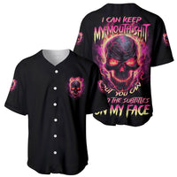 I Can Keep My Mouth Baseball Jersey - Wonder Print Shop