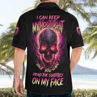 I Can Keep My Mouth Hawaiian Shirt - Wonder Print Shop