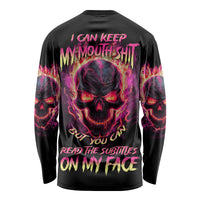 I Can Keep My Mouth Long Sleeve Shirt - Wonder Print Shop
