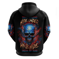 Your Demons Hide Under Your Bed Skull Hoodie - Wonder Print Shop