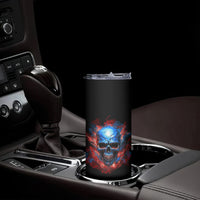 Your Demons Hide Under Your Bed Skull Skinny Tumbler - Wonder Print Shop