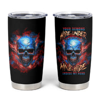 Your Demons Hide Under Your Bed Skull Tumbler Cup - Wonder Print Shop