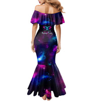 Karma Fairy Skull Galaxy Family Matching Mermaid Dress and Hawaiian Shirt - Wonder Print Shop