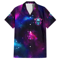 Karma Fairy Skull Galaxy Family Matching Off Shoulder Maxi Dress and Hawaiian Shirt - Wonder Print Shop