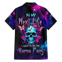Karma Fairy Skull Galaxy Family Matching Tank Maxi Dress and Hawaiian Shirt - Wonder Print Shop