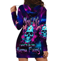 Karma Fairy Skull Galaxy Hoodie Dress - Wonder Print Shop