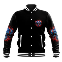 I'm Never Alone My Demons Are With Me 24/7 Baseball Jacket - Wonder Print Shop