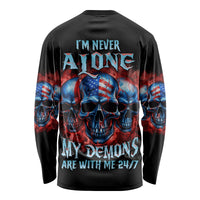 I'm Never Alone My Demons Are With Me 24/7 Long Sleeve Shirt - Wonder Print Shop