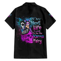 In My Next Life - I Want To Be The Karma Fairy Family Matching Short Sleeve Bodycon Dress and Hawaiian Shirt - Wonder Print Shop