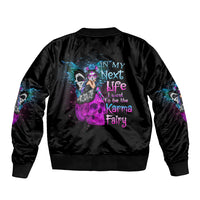 In My Next Life - I Want To Be The Karma Fairy Sleeve Zip Bomber Jacket - Wonder Print Shop