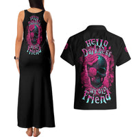 Hello Darkness My Old Friend Couples Matching Tank Maxi Dress and Hawaiian Shirt - Wonder Print Shop