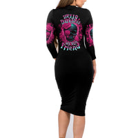 Hello Darkness My Old Friend Family Matching Long Sleeve Bodycon Dress and Hawaiian Shirt - Wonder Print Shop