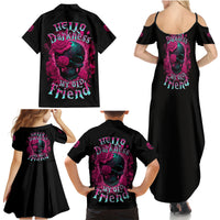 Hello Darkness My Old Friend Family Matching Summer Maxi Dress and Hawaiian Shirt - Wonder Print Shop