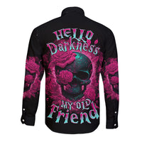 Hello Darkness My Old Friend Long Sleeve Button Shirt - Wonder Print Shop