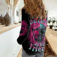 Hello Darkness My Old Friend Women Casual Shirt - Wonder Print Shop