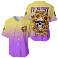I'm Blunt Because God Rolled Me Sunflower Baseball Jersey - Wonder Print Shop