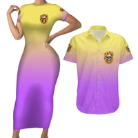 I'm Blunt Because God Rolled Me Sunflower Couples Matching Short Sleeve Bodycon Dress and Hawaiian Shirt - Wonder Print Shop