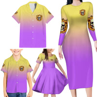 I'm Blunt Because God Rolled Me Sunflower Family Matching Long Sleeve Bodycon Dress and Hawaiian Shirt - Wonder Print Shop