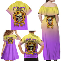 I'm Blunt Because God Rolled Me Sunflower Family Matching Off Shoulder Maxi Dress and Hawaiian Shirt - Wonder Print Shop