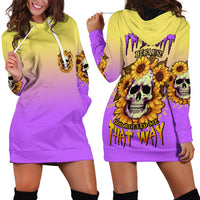 I'm Blunt Because God Rolled Me Sunflower Hoodie Dress - Wonder Print Shop
