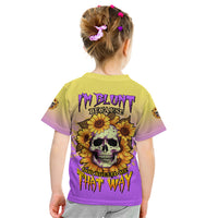 I'm Blunt Because God Rolled Me Sunflower Kid T Shirt - Wonder Print Shop