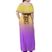 I'm Blunt Because God Rolled Me Sunflower Off Shoulder Maxi Dress - Wonder Print Shop