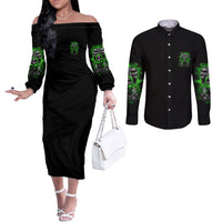 i-am-who-i-am-skull-couples-matching-off-the-shoulder-long-sleeve-dress-and-long-sleeve-button-shirt