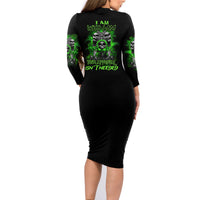 I Am Who I Am Skull Family Matching Long Sleeve Bodycon Dress and Hawaiian Shirt - Wonder Print Shop