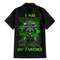 I Am Who I Am Skull Family Matching Mermaid Dress and Hawaiian Shirt - Wonder Print Shop