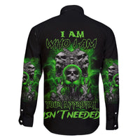 I Am Who I Am Skull Family Matching Mermaid Dress and Hawaiian Shirt - Wonder Print Shop