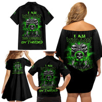 I Am Who I Am Skull Family Matching Off Shoulder Short Dress and Hawaiian Shirt - Wonder Print Shop