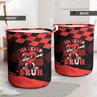 Six Seven Bruh Heart Laundry Basket 67 Meme Cool Valentine’s Day Character Dabbing
