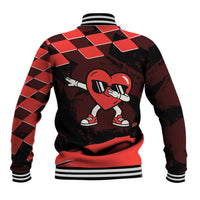 Six Seven Bruh Heart Baseball Jacket 67 Meme Cool Valentine’s Day Character Dabbing