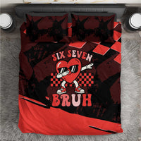Six Seven Bruh Heart Bedding Set 67 Meme Cool Valentine’s Day Character Dabbing