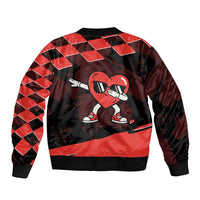 Six Seven Bruh Heart Bomber Jacket 67 Meme Cool Valentine’s Day Character Dabbing