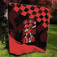 Six Seven Bruh Heart Quilt 67 Meme Cool Valentine’s Day Character Dabbing