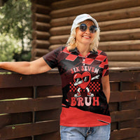 Six Seven Bruh Heart Women Polo Shirt 67 Meme Cool Valentine’s Day Character Dabbing