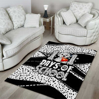 101 Days of School Dalmatian Area Rug 100th Days Teacher Girl Boy - Spotted Mono Spiral