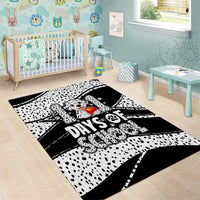 101 Days of School Dalmatian Area Rug 100th Days Teacher Girl Boy - Spotted Mono Spiral