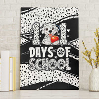 101 Days of School Dalmatian Canvas Wall Art 100th Days Teacher Girl Boy - Spotted Mono Spiral