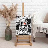 101 Days of School Dalmatian Canvas Wall Art 100th Days Teacher Girl Boy - Spotted Mono Spiral