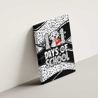 101 Days of School Dalmatian Canvas Wall Art 100th Days Teacher Girl Boy - Spotted Mono Spiral