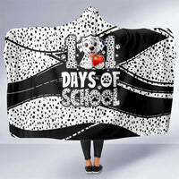 101 Days of School Dalmatian Hooded Blanket 100th Days Teacher Girl Boy - Spotted Mono Spiral