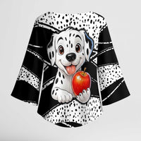 101 Days of School Dalmatian Kimono Sleeve Blouse 100th Days Teacher Girl Boy - Spotted Mono Spiral